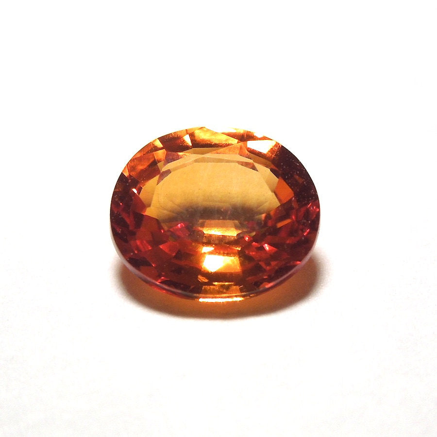 1.3 ct Rich Orange Oval Cut Sapphire