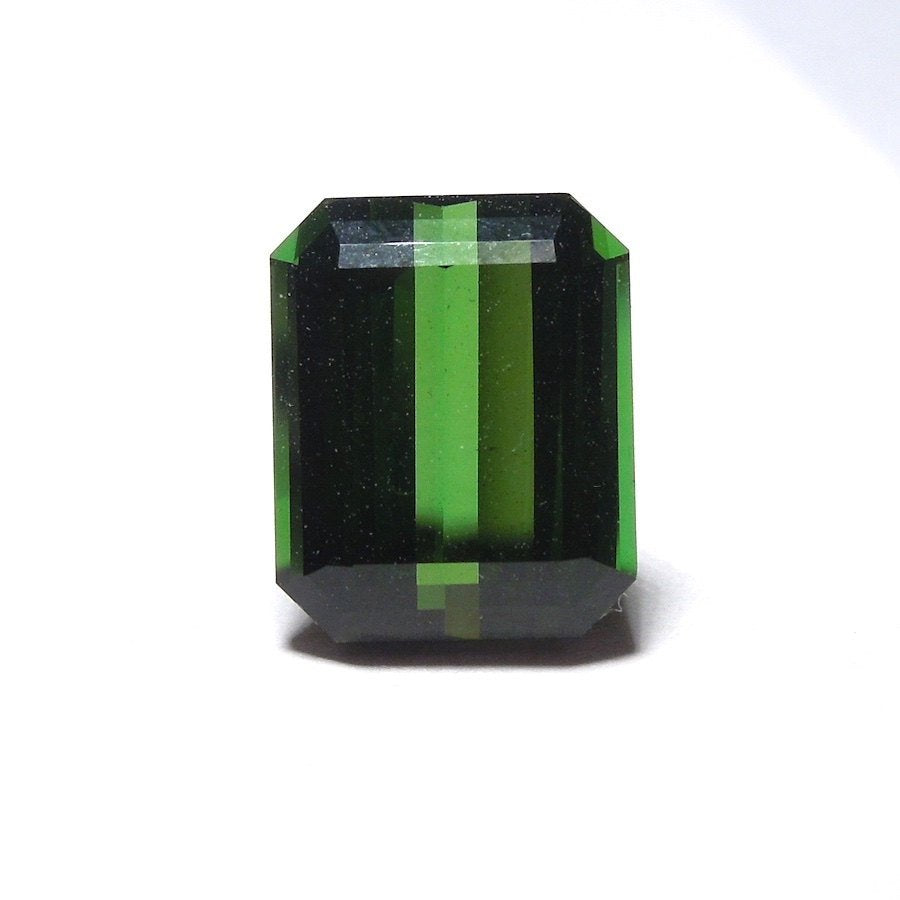5.55 ct Emerald Cut Forest Green Tourmaline