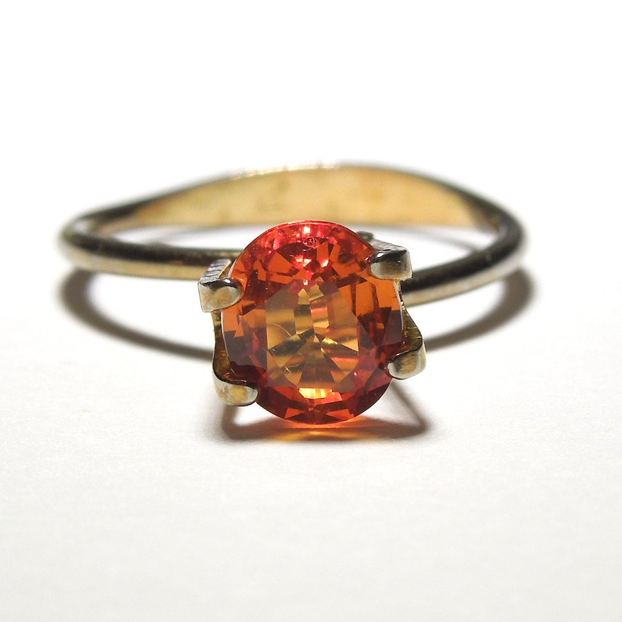 1.3 ct Rich Orange Oval Cut Sapphire