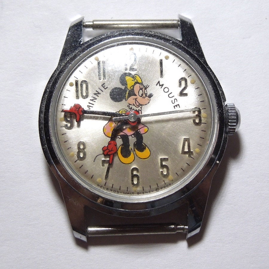 Vintage Helbros Minnie Mouse Wristwatch c. 1970