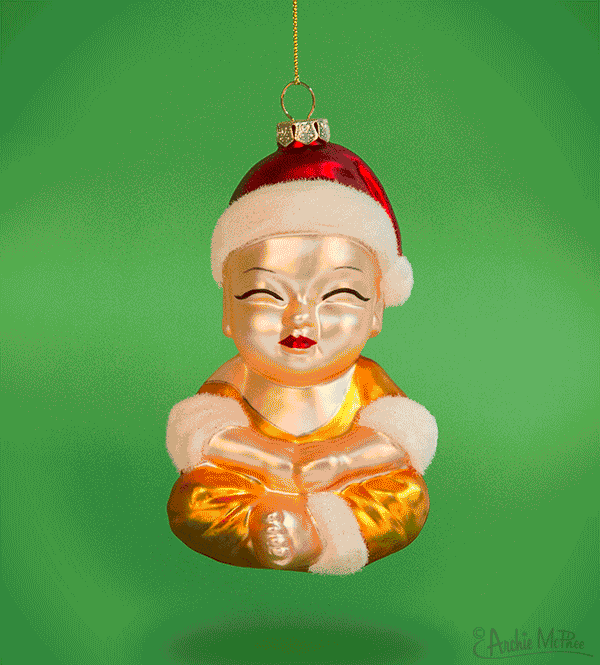 Santa Monk Ornament